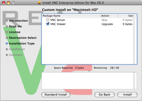vnc viewer for mac type home key